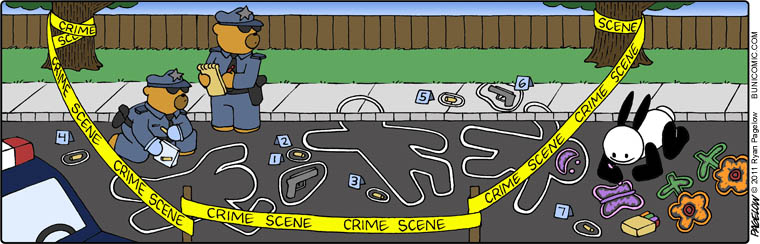 There's no artistry in chalk outlines at crime scenes these days.
