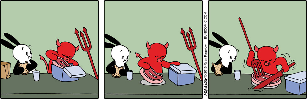 Buni's 666th comic. (I've actually made about 730 Buni comics, but not all of them have been published on the site).